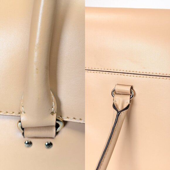 KATE SPADE Leather Gold Clasp Harwood Place Sinclair Nude Hand Bag - Picture 11 of 16